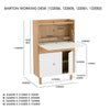 BARTON Study Desk 71cm - Natural & White