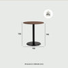 RUNDA Round Dining Table 70cm - Walnut & Black