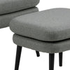 KENDRA Lounge Chair with Footstool - Grey