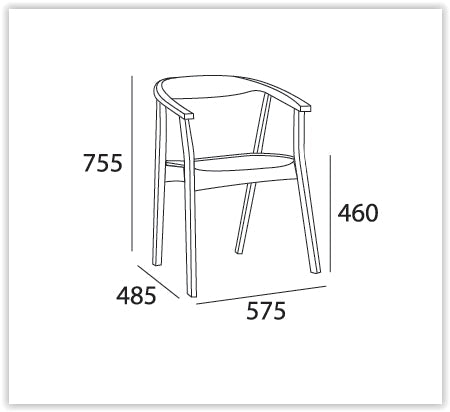 Greta Dining Chair - Oak  Modern Furniture Melbourne, Sydney, Brisbane,  Adelaide & Perth
