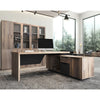 BALDER Executive Desk with Right Return 1.8M-2.0M - Warm Oak & Black