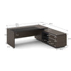Carter Executive Office Desk with Left Return 2.2M - Coffee & Charcoal