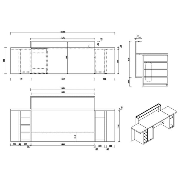 reception counter detail drawings