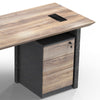 LOGAN Executive Desk Reversible 150cm - Warm Oak & Black