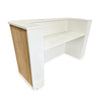 HALO Reception Desk 180cm - Oak & White