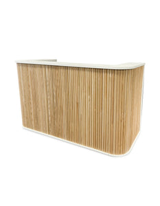 HALO Reception Desk 180cm - Oak & White