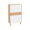 BARTON Study Desk 71cm - Oak & White