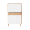 BARTON Study Desk 71cm - Oak & White