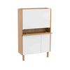 BARTON Study Desk 71cm - Oak & White