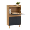 BARTON Study Desk 71cm - Blue & Oak