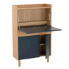 BARTON Study Desk 71cm - Blue & Oak