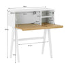 VALEN Study Desk 96cm - White & Oak