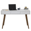 BLANCO Study Desk 120cm - White & Walnut