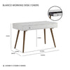 BLANCO Study Desk 120cm - White & Walnut