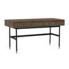 HAMILTON Study Desk Oak & Acacia Veneer 140cm - Toffee