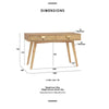 LOFTUS Study Desk 120cm - Oak