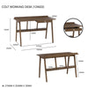 COLT Study Desk 120cm - Walnut