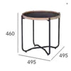 TANIX Side Table - Round - Black