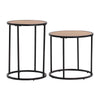 BRADFORD Side Table 40cm  - Natural & Black