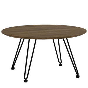 CORWIN Round Coffee Table 70cm - Walnut