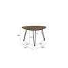 CORWIN Oval Coffee Table 67cm - Walnut