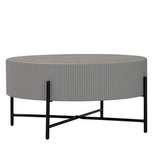 OZZY Round Coffee Table - Grey & Black