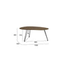 CORWIN Large Coffee Table 109cm - Walnut
