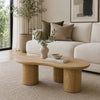 LEITH 130cm Organic Shaped Coffee Table – Oak