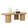 LEITH 130cm Organic Shaped Coffee Table – Oak
