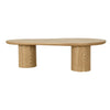 LEITH 130cm Organic Shaped Coffee Table – Oak