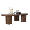 LEITH 130cm Organic Shaped Coffee Table – Walnut