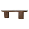 LEITH 130cm Organic Shaped Coffee Table – Walnut