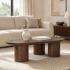LEITH 130cm Organic Shaped Coffee Table – Walnut