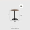 RUNDA Round Dining Table 70cm - Walnut & Black