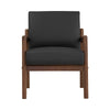 MENDO Lounge Chair - Black & Walnut