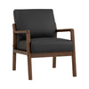 MENDO Lounge Chair - Black & Walnut