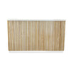 KENTO Reception Desk 180cm - White & Oak Timber Slat Acoustic