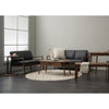 MENDO 2 Seater Sofa - Black & Walnut