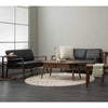 MENDO 2 Seater Lounge Seater - Black & Walnut