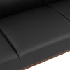 MENDO 3 Seater Lounge Sofa - Black & Walnut