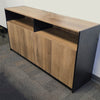 ARTO Credenza Cabinet Large 1.57M - Warm Oak & Black