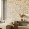 WOODFLEX FLEXIBLE SOFT STONE PANEL - ROUGH LINE White - 1200 x 600mm