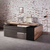 PHOENIX Executive Desk with Left Return 1.8M - Warm Oak & Black