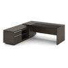 Carter Executive Office Desk with Left Return 2.2M - Coffee & Grey