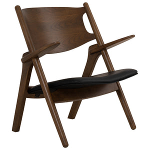 CAMRY Lounge Chair - Walnut & Black