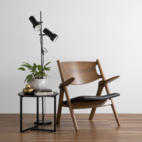 CAMRY Lounge Chair - Walnut & Black - innovatec.com.au