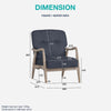FIGARO Lounge Chair - Walnut & Grey