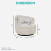 COROLLA Swivel Lounge Chair - Ivory