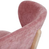 POLARA 2 Seater Lounge Chair - Oak & Salmon