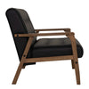 TUCSON 3 Seater Sofa Walnut & Black PU Leather